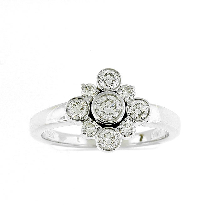 Ladies 14kt White Gold 0.79cts Diamond Engagement Ring