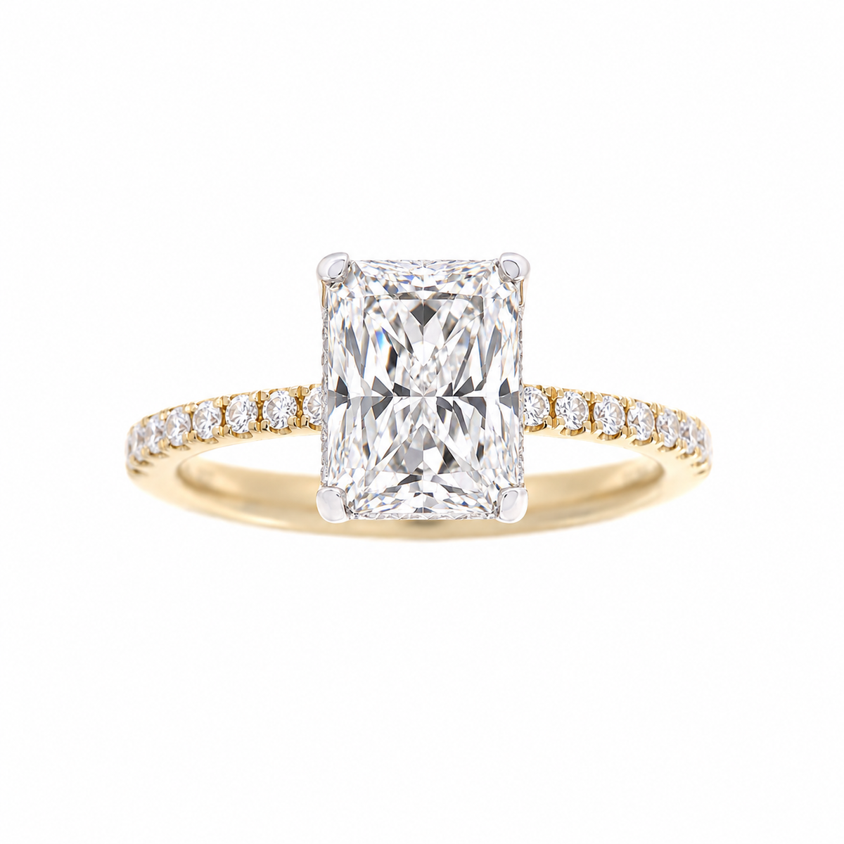 Ladies 14kt Two Tone 0.26cts Diamond Engagement Ring Setting