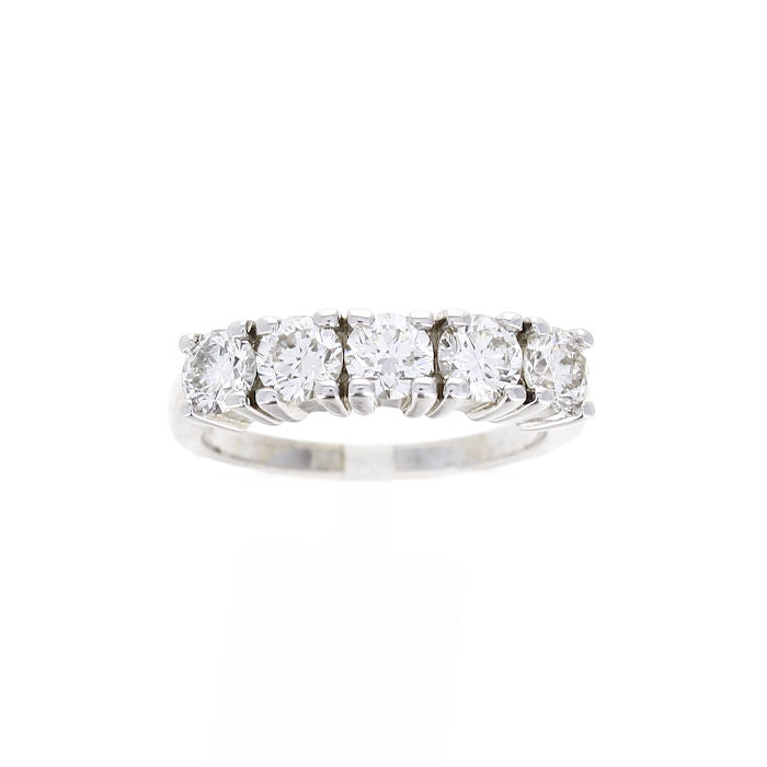 Ladies 14kt White Gold 1.27cts Diamond Wedding Band