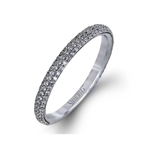 Ladies 18kt White Gold 0.29cts Diamond Wedding Band by Simon G