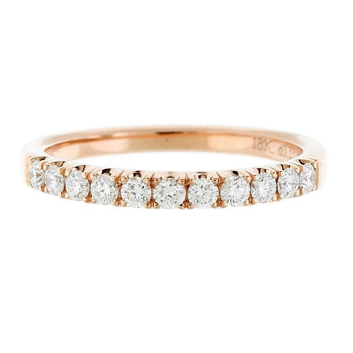 Ladies 18kt Rose Gold 0.33cts Diamond Wedding Band By Simon G