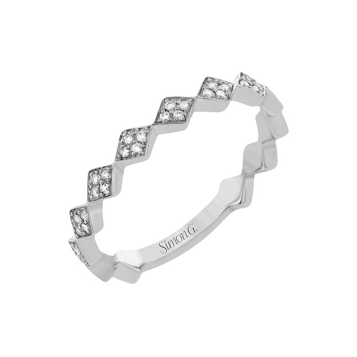 Ladies 14kt White Gold 0.24cts Diamond Wedding Band By Simon G