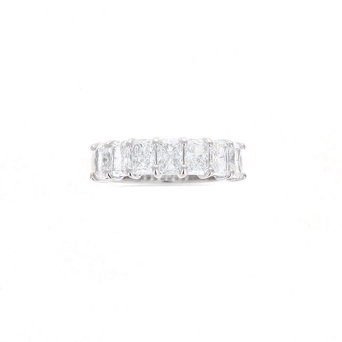 Ladies 14kt White Gold 2.12cts Radiant Cut Diamond Wedding Band