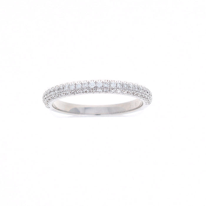 Ladies 18kt White Gold 0.27cts Diamond Wedding Band