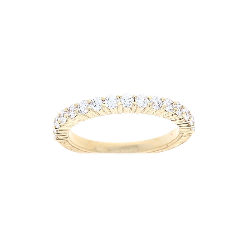 Ladies 18kt Yellow Gold 0.53cts Diamond Wedding Band
