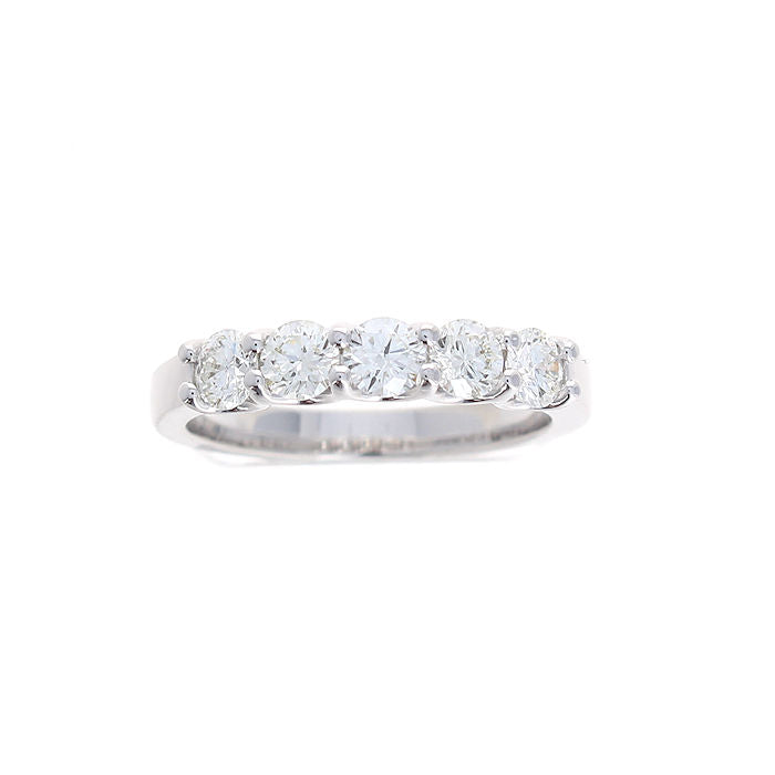 Ladies 14kt White Gold 0.86cts Diamond Wedding Band