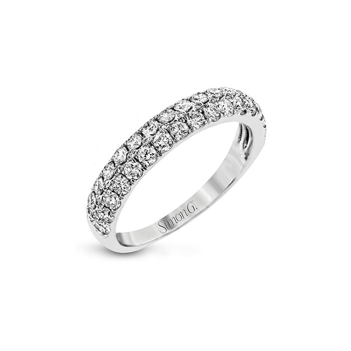 Ladies 18kt White Gold 1.00cts Diamond Wedding Band By Simon G