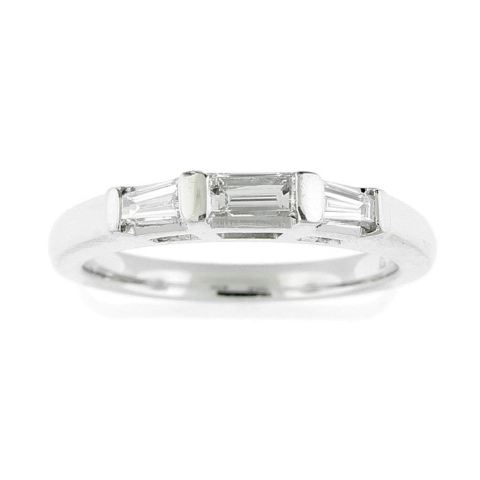 Ladies Platinum 0.47cts Baguette Diamond Wedding Band