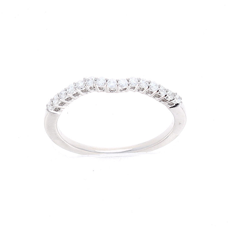 Ladies Platinum 0.18cts Diamond Wedding Band