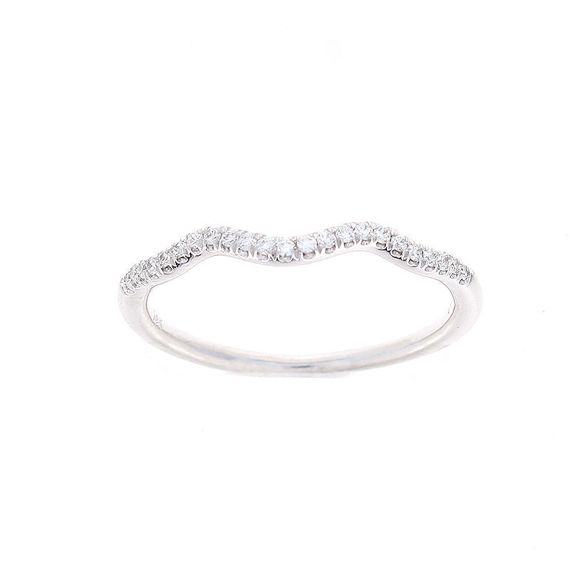 Ladies 14kt White Gold 0.11cts Diamond Wedding Band