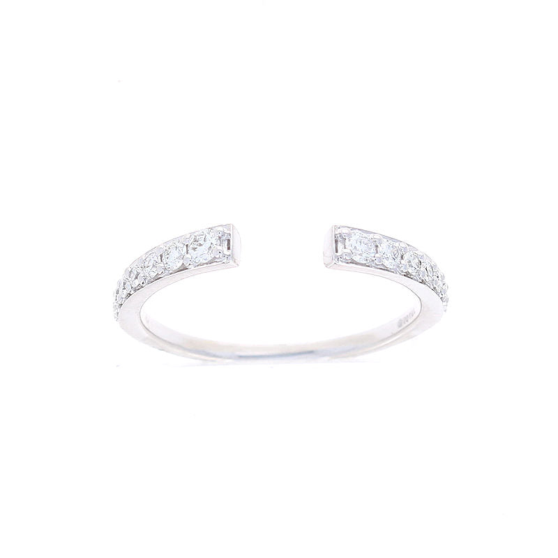 Ladies 14kt White Gold 0.27cts Diamond Wedding Band