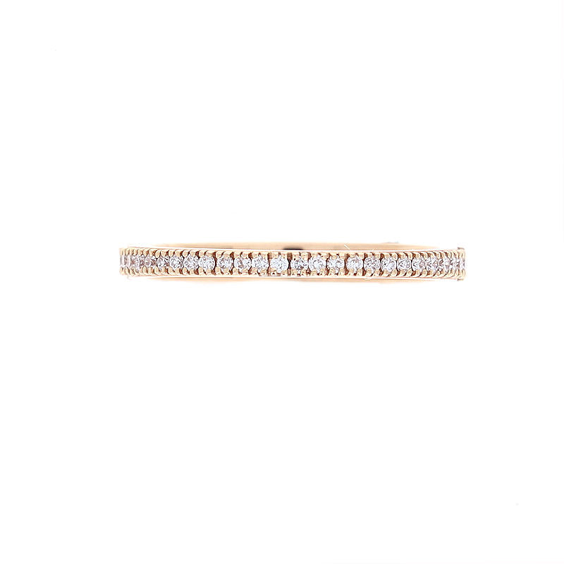 Ladies 18kt Rose Gold 0.18cts Diamond Wedding Band