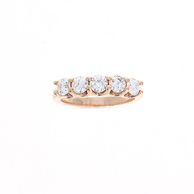 Ladies 14kt Rose Gold 1.22cts Diamond Wedding Band