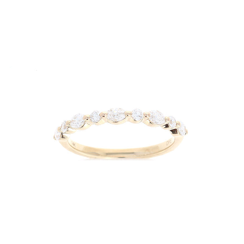Ladies 14kt Yellow Gold 0.50cts Diamond Wedding Band