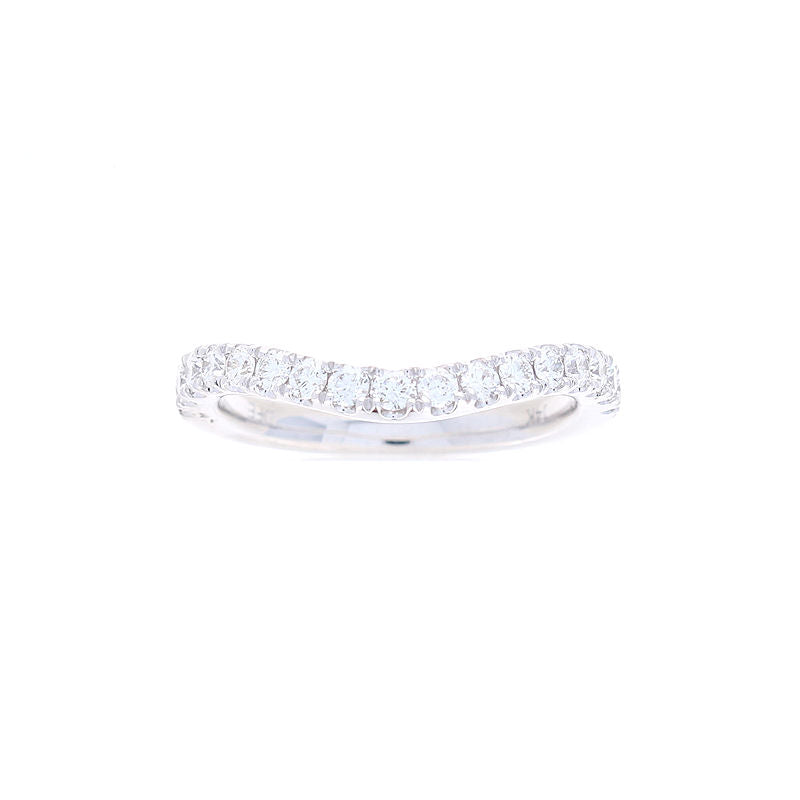 Ladies 14kt White Gold 0.50cts Diamond Wedding Band