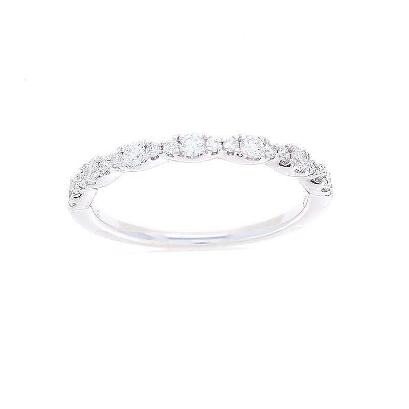 Ladies 14kt White Gold 0.34cts Diamond Wedding Band