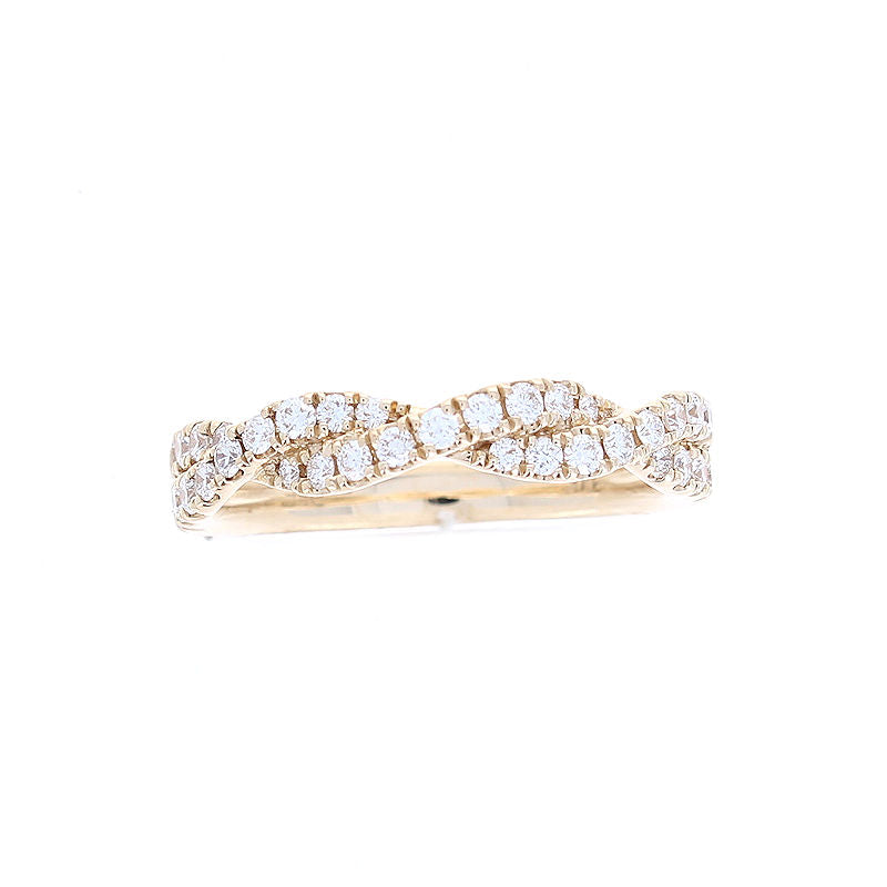 Ladies 14kt Yellow Gold 0.55cts Diamond Wedding Band