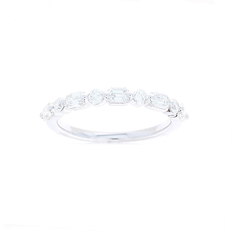 Ladies 14kt White Gold 0.75cts Diamond Wedding Band
