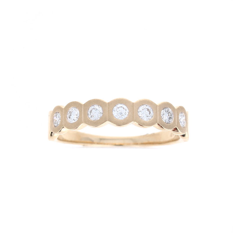 Ladies 14kt Yellow Gold 0.33cts Diamond Wedding Band