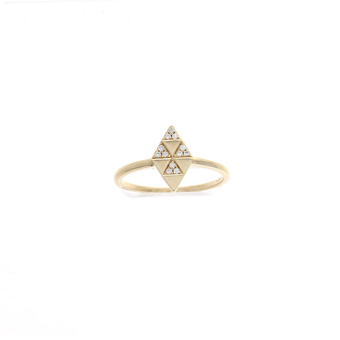Ladies 14kt Yellow Gold 0.06cts Diamond Ring