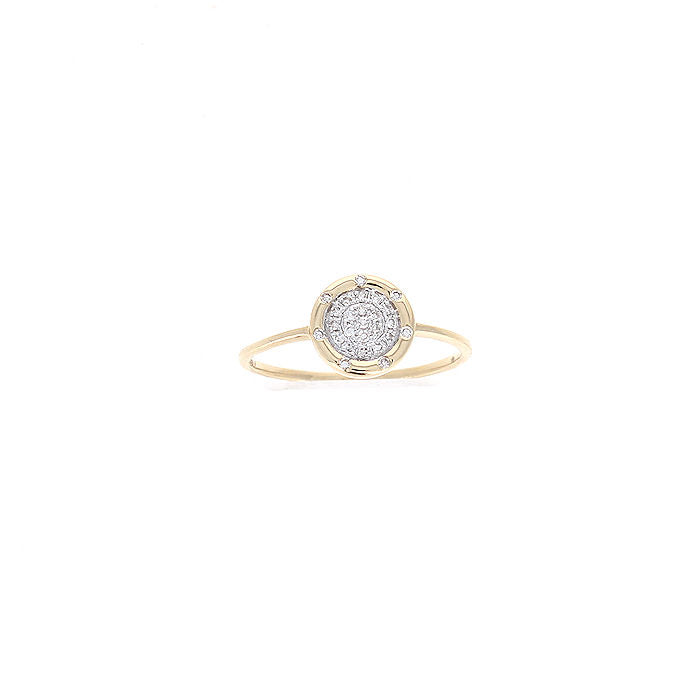 Ladies 14kt Yellow Gold 0.09cts Diamond Ring