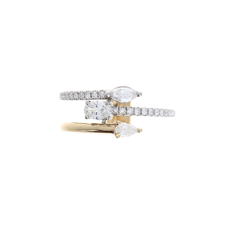 Ladies 14kt Yellow and White Gold 0.58cts Diamond Ring