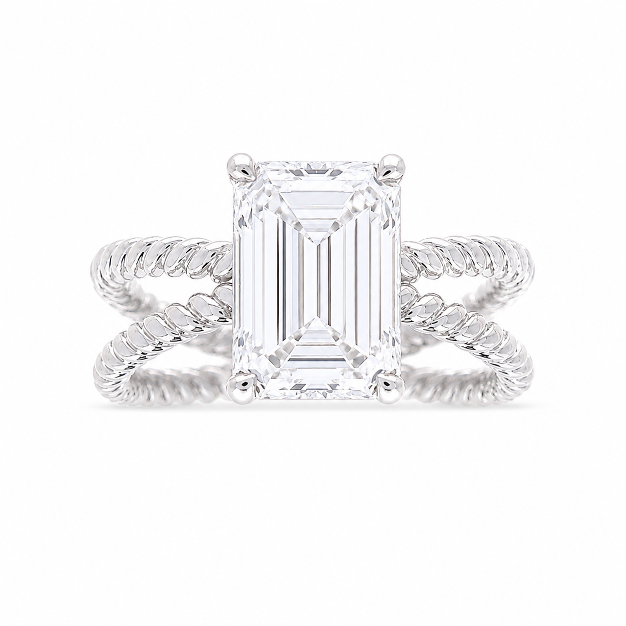 Ladies 14kt White Gold Solitaire Engagement Ring Setting