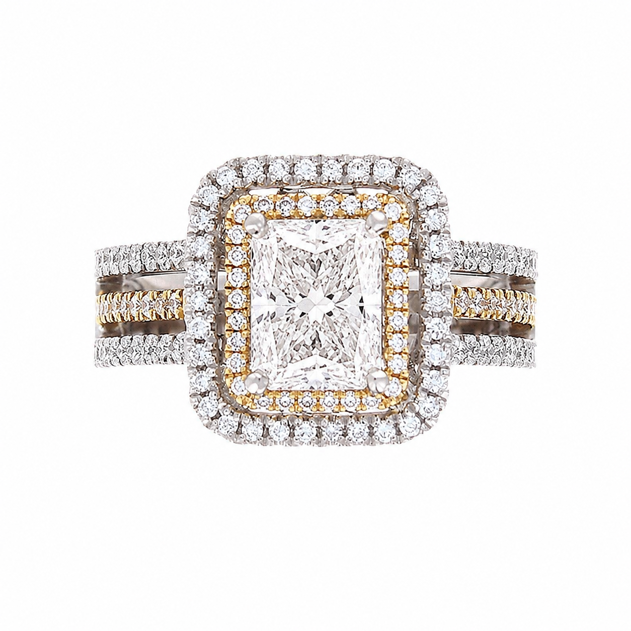 Ladies Two Tone 0.51cts Diamond Engagement Ring Setting