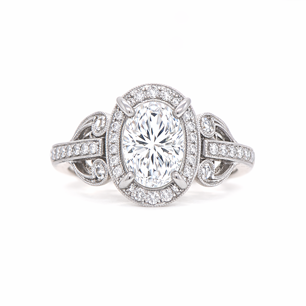 Ladies 18kt White Gold 0.32cts Diamond Engagement Ring Setting By Simon G