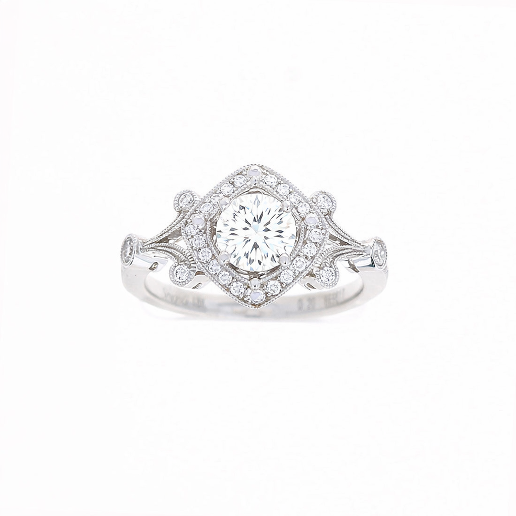 Ladies 18kt White Gold 0.20cts Diamond Engagement Ring Setting By Simon G