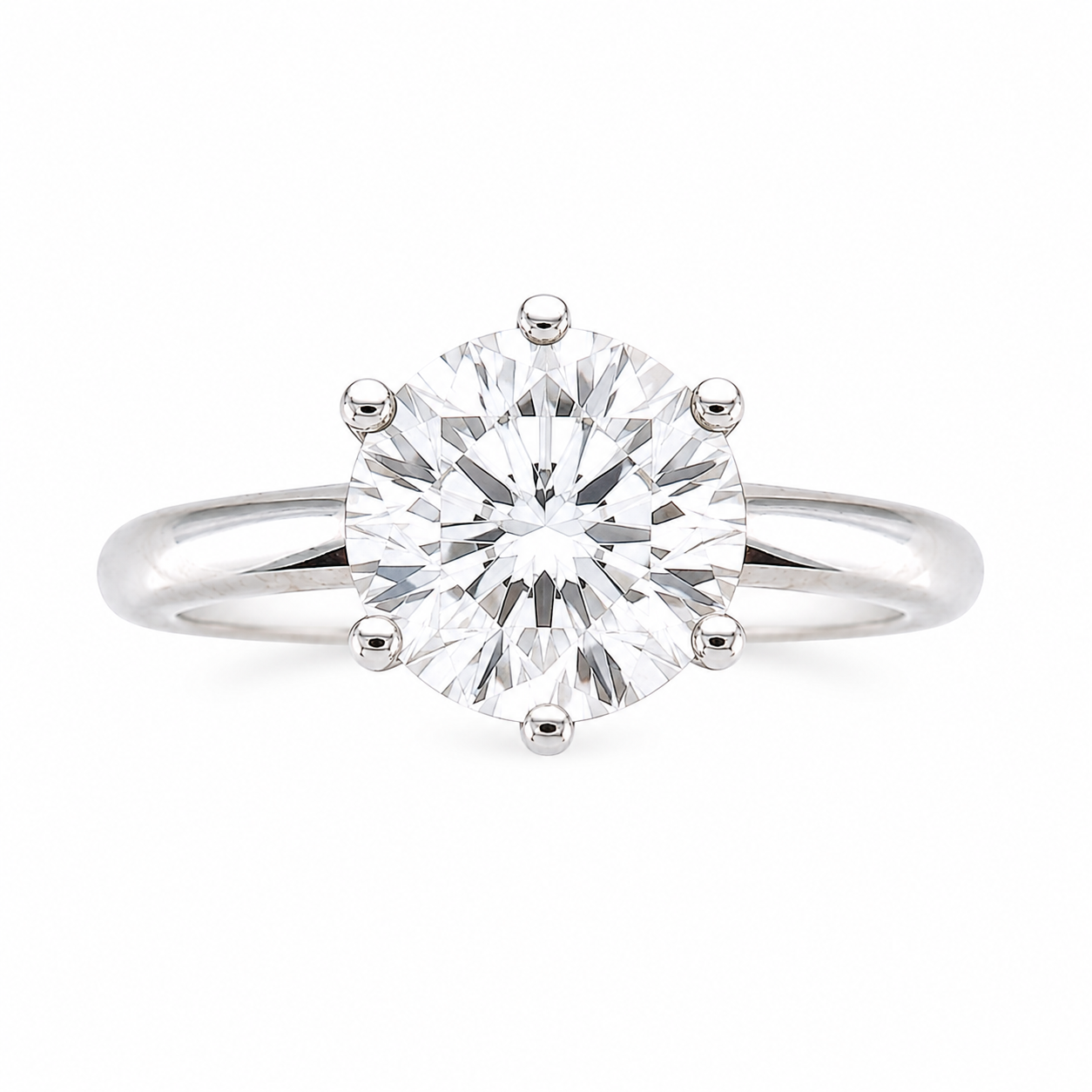 Ladies 14kt White Gold Solitaire Engagement Ring Setting