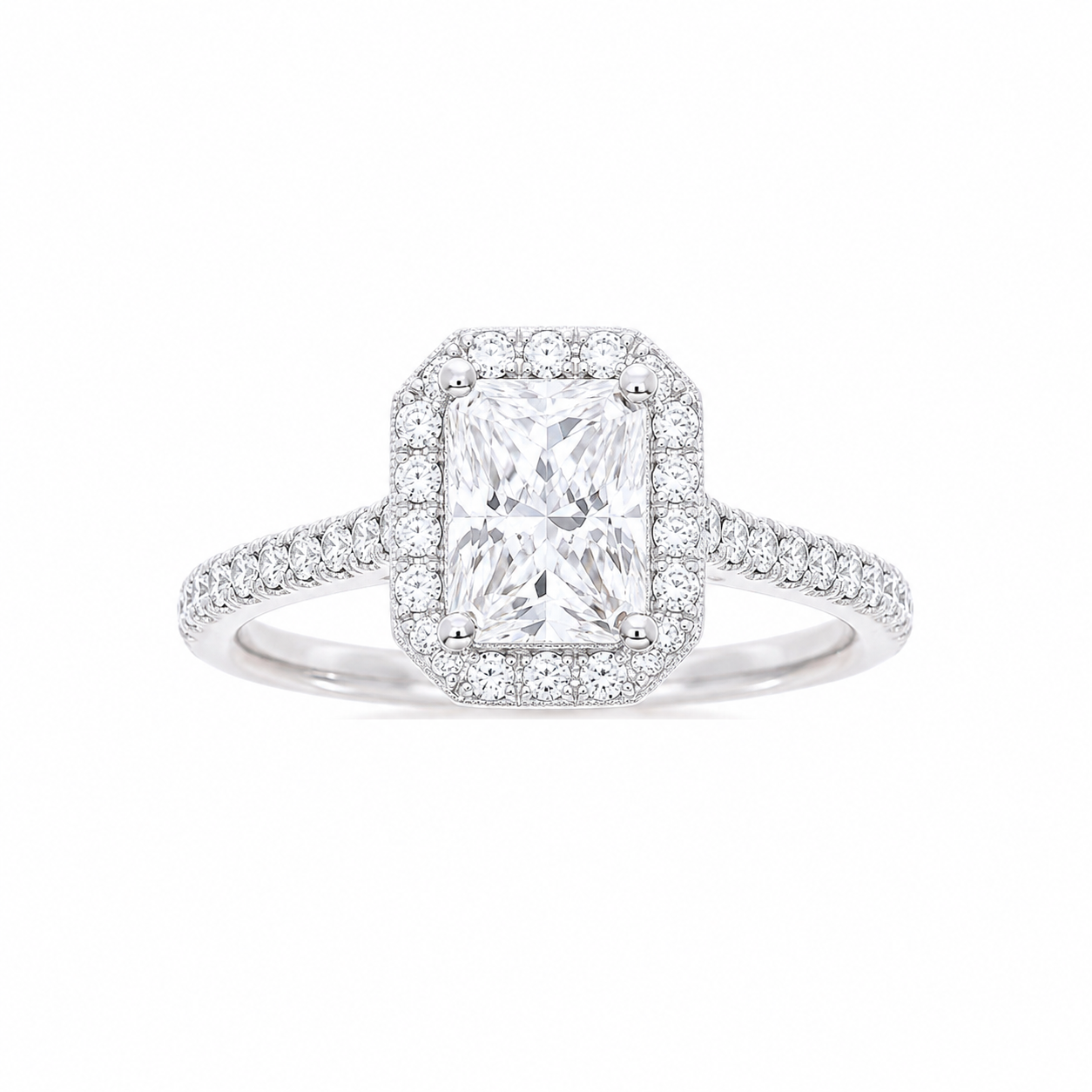 Ladies 14kt White Gold 0.43cts Diamond Engagement Ring Setting