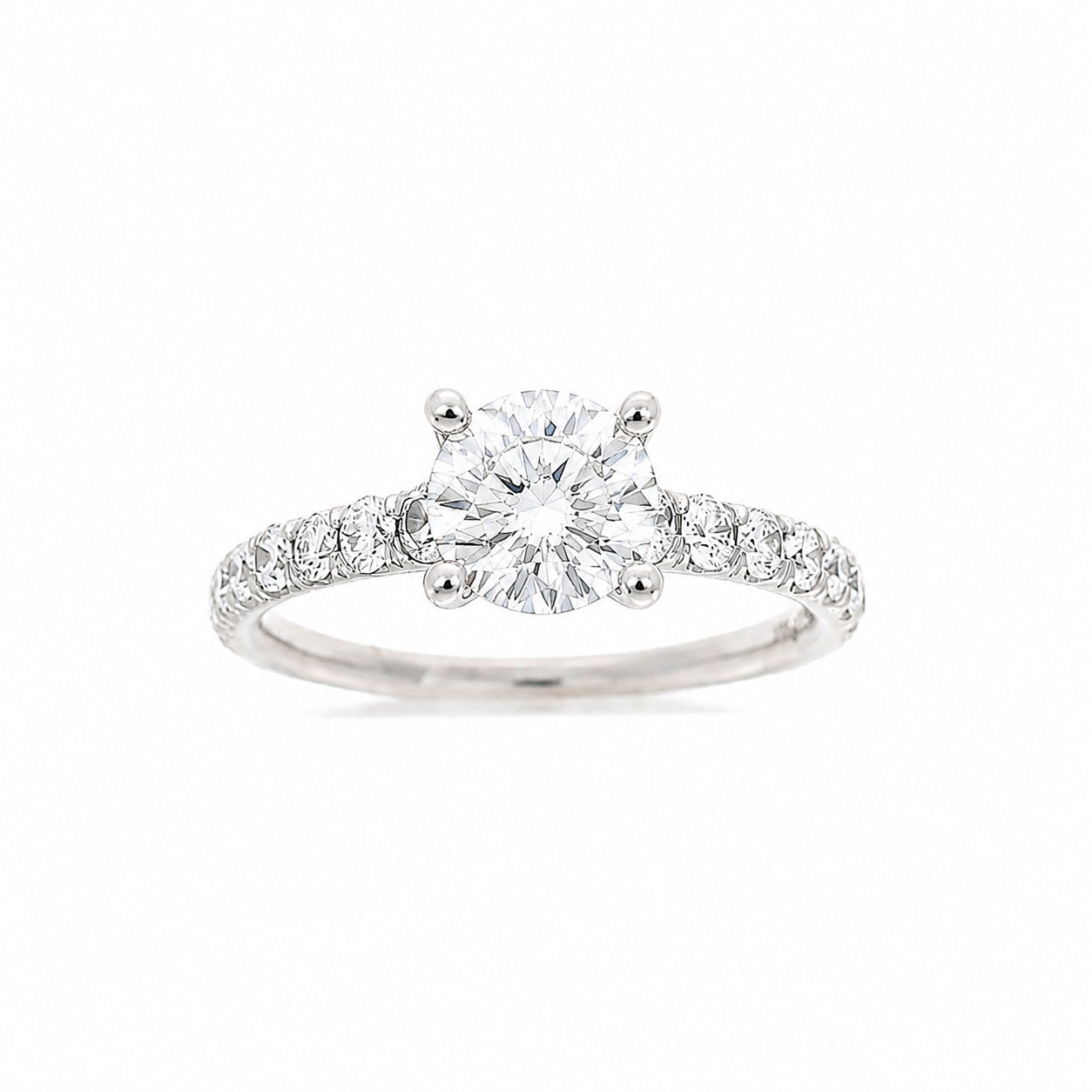 Ladies 14kt White Gold 0.42cts Diamond Engagement Ring Setting