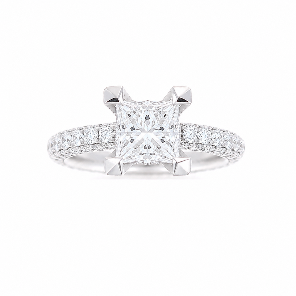 Ladies Platinum 1.78cts Diamond Engagement Ring Setting