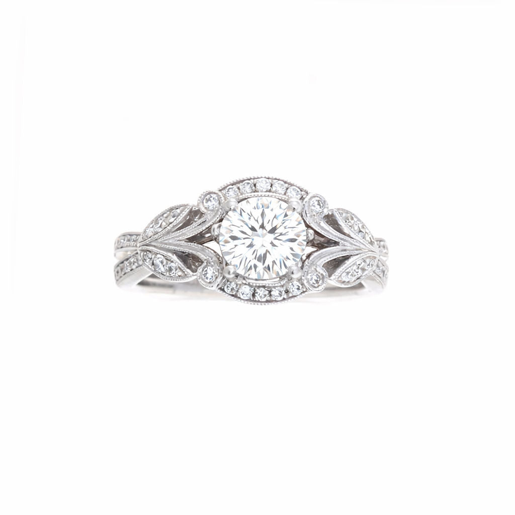 Ladies 18kt White Gold 0.31cts Diamond Engagement Ring Setting By Simon G