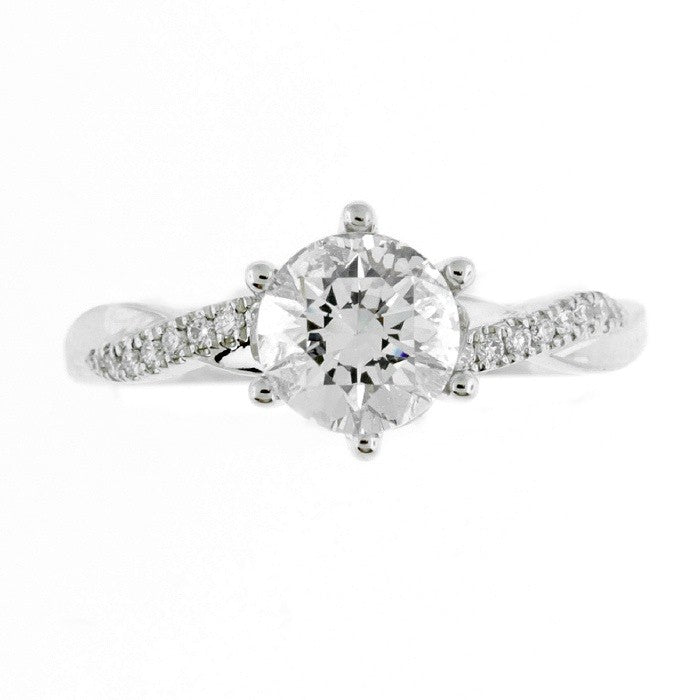 Ladies 14kt White Gold 0.15cts Diamond Engagement Ring Setting