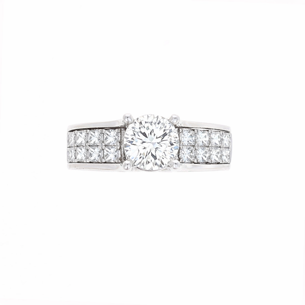 Ladies 18kt White Gold 1.33ct Diamond Engagement Ring Setting By Simon G