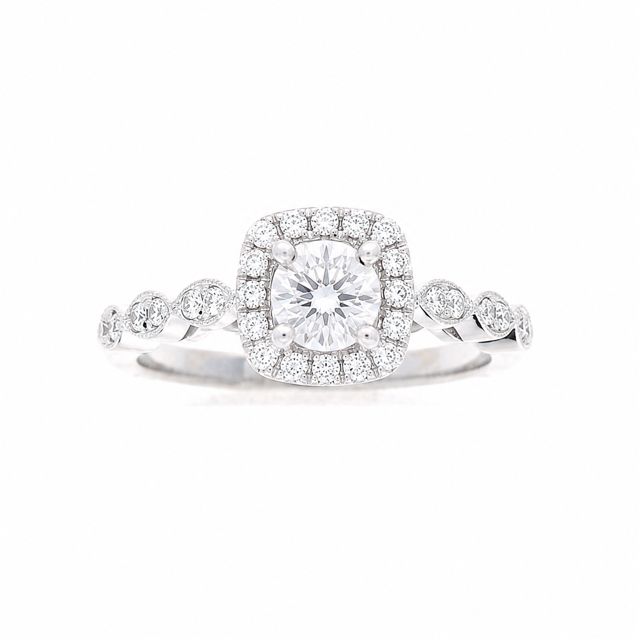Ladies 14kt White Gold 0.24cts Diamond Engagement Ring Setting