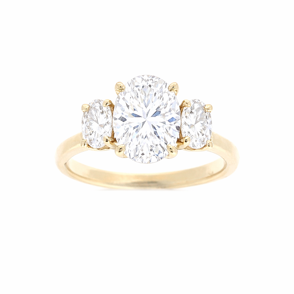 Ladies 14kt Yellow Gold 0.50cts Oval Diamond Engagement Ring Setting