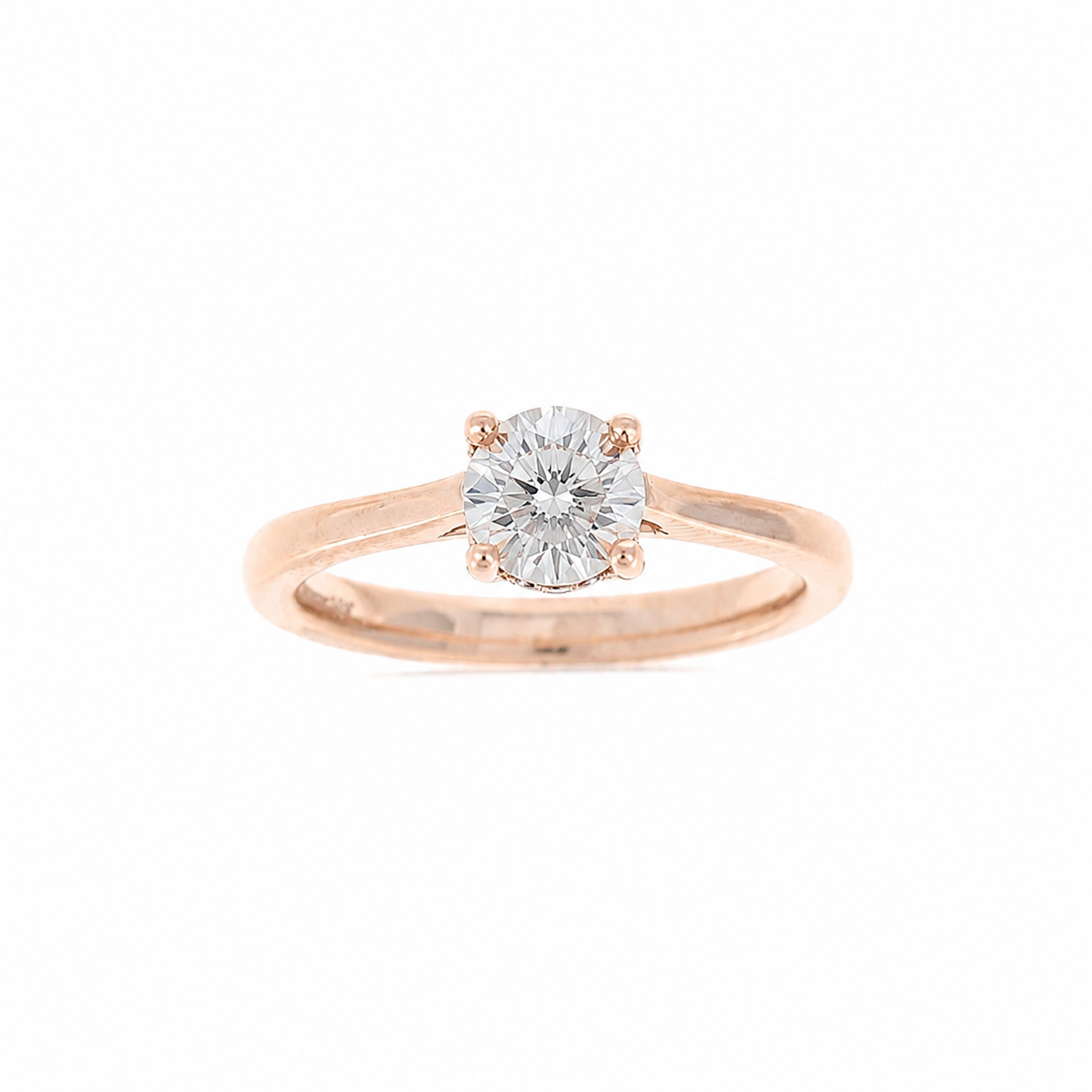 Ladies 14kt Rose Gold 0.06cts Diamond Engagement Ring Setting