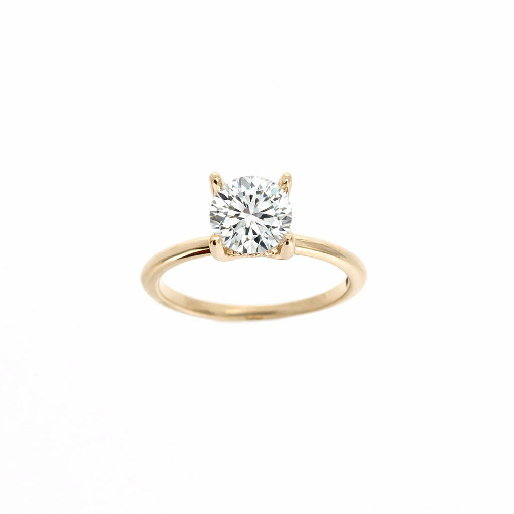 Ladies 14kt Yellow Gold 0.05cts Diamond Engagement Ring Setting