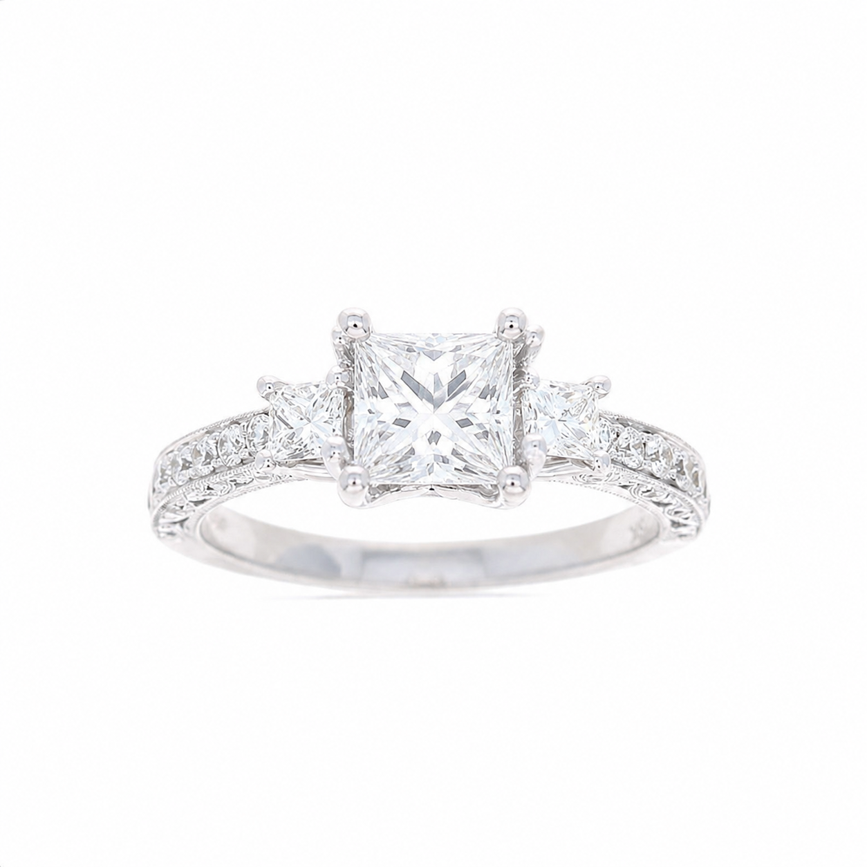 Ladies 18kt White Gold 0.64cts Diamond Engagement Ring Setting