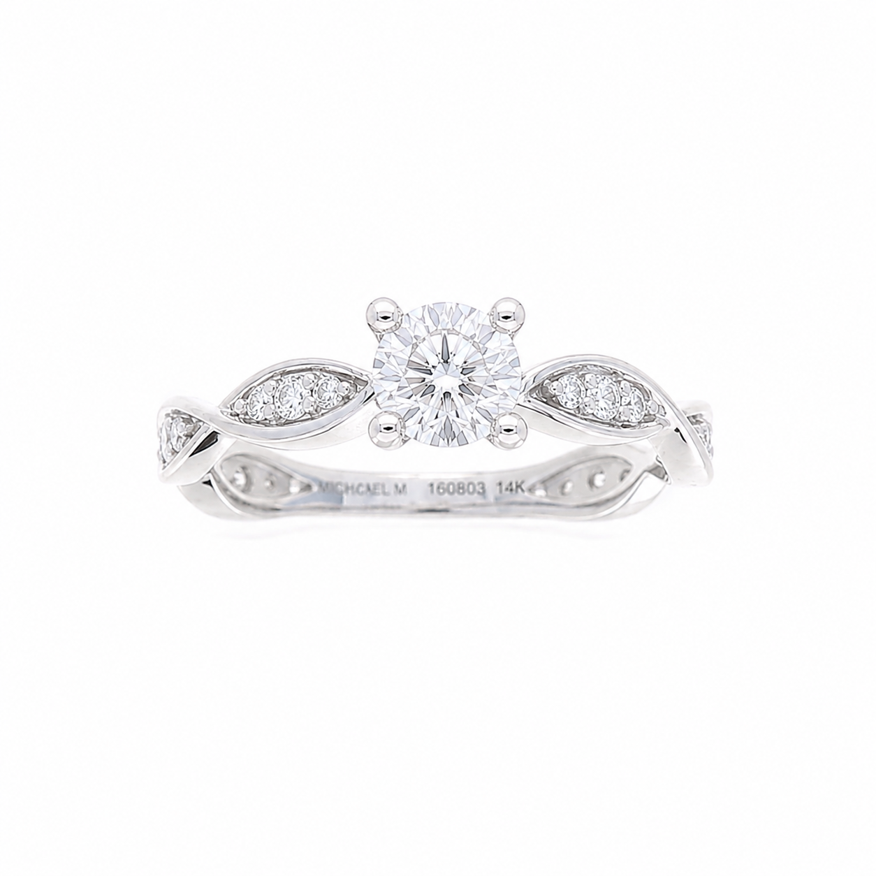 Ladies 14kt White Gold 0.26cts Diamond Engagement Ring Setting