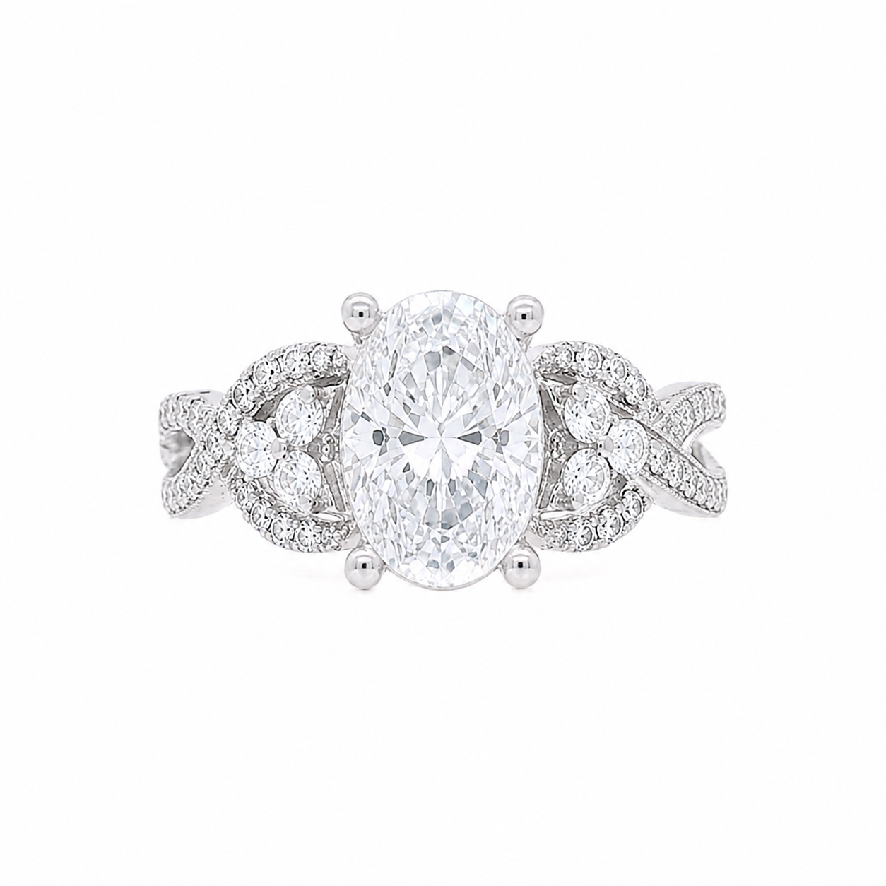 Ladies 18kt White Gold 0.78cts Diamond Engagement Ring Setting