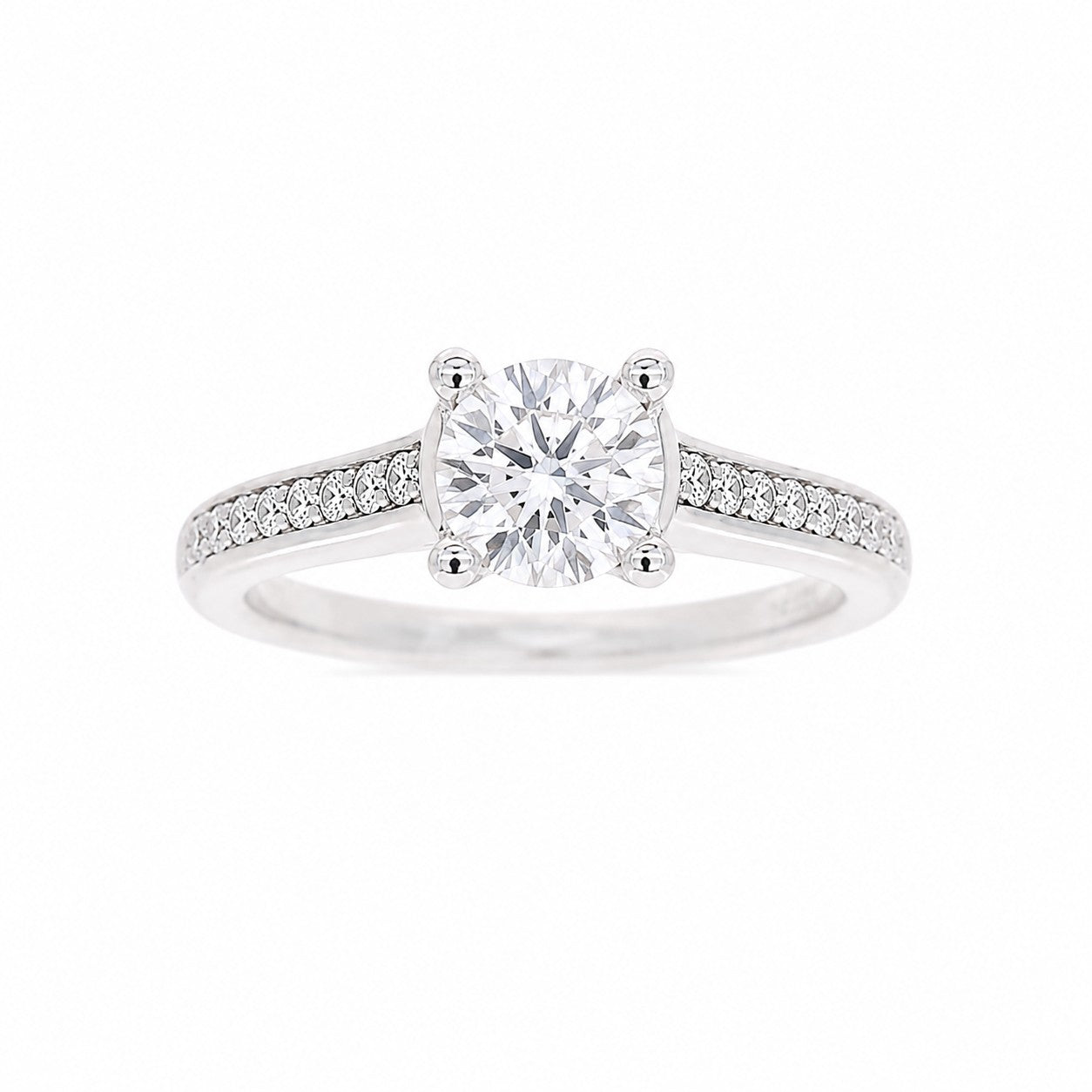 Ladies 18kt White Gold 0.12cts Diamond Engagement Ring Setting