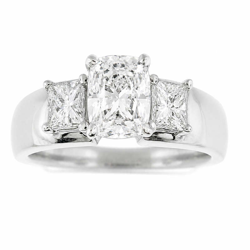 Ladies 18kt White Gold 0.60cts Princess Cut Diamond Engagement Ring Setting