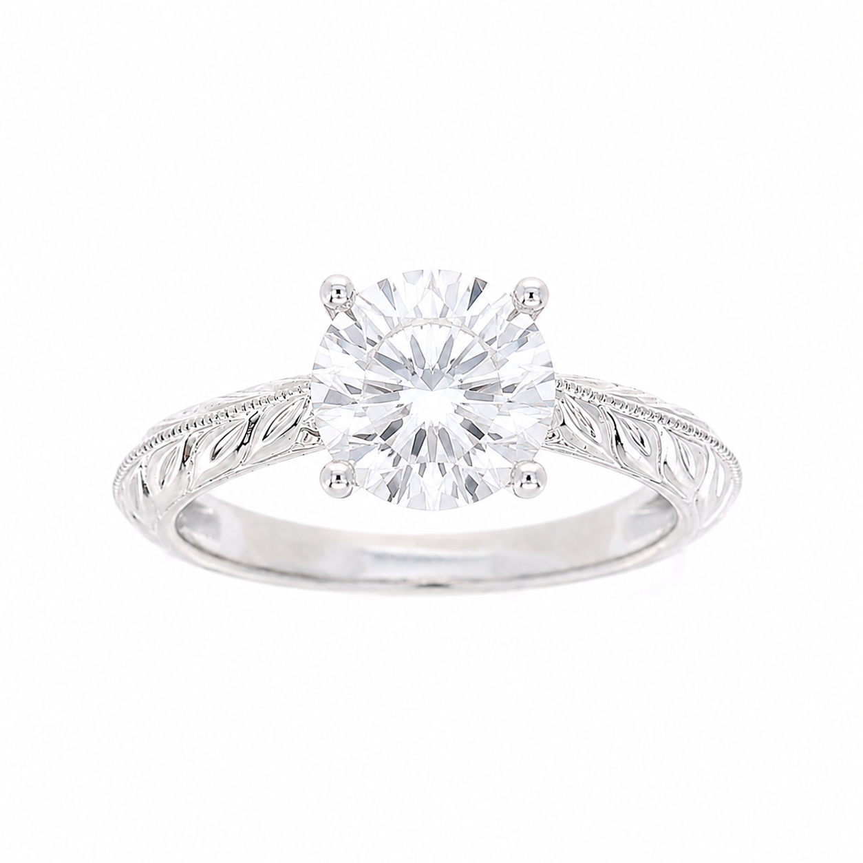 Ladies 14kt White Gold 0.03cts Diamond Engagement Ring Setting