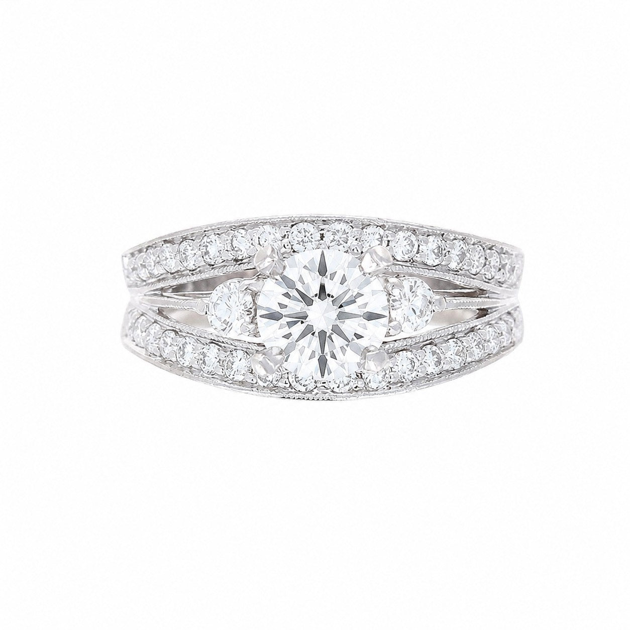 Ladies Platinum 0.62cts Diamond Engagement Ring Setting