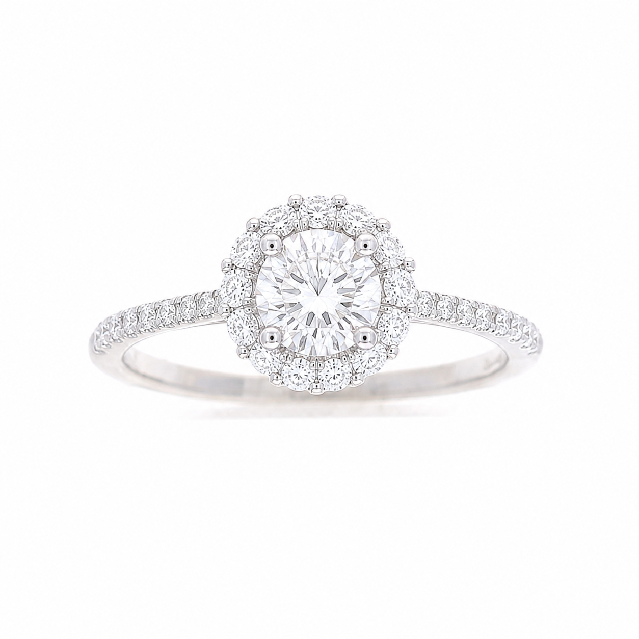 Ladies 14kt White Gold 0.31cts Diamond Engagement Ring Setting