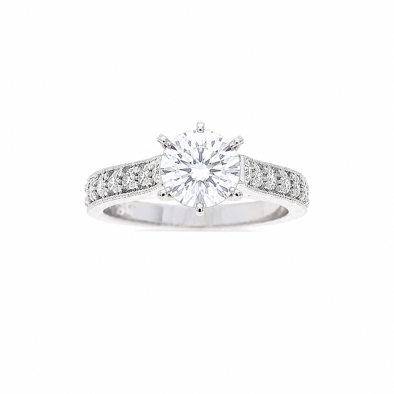 Ladies 14kt White Gold 0.25cts Diamond Engagement Ring Setting